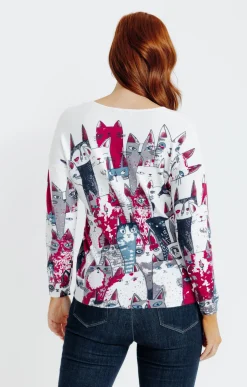 Pull imprimé chat -