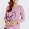 Pull imprimé placé -