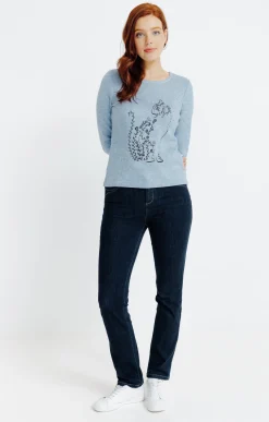 Pull imprimé placé -