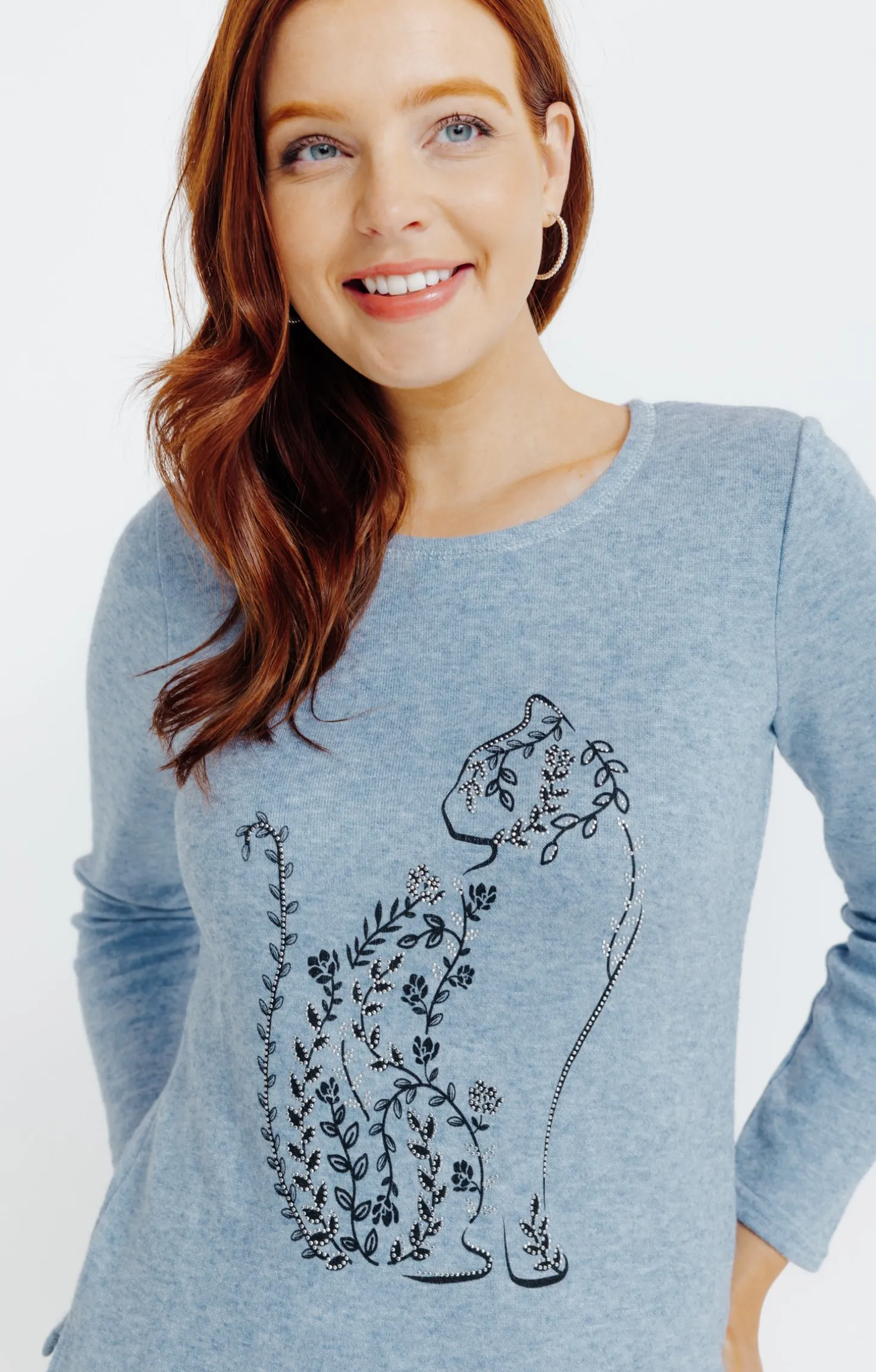Pull imprimé placé -