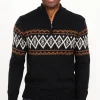 Pull jacquard col montant -