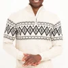 Pull jacquard col montant -