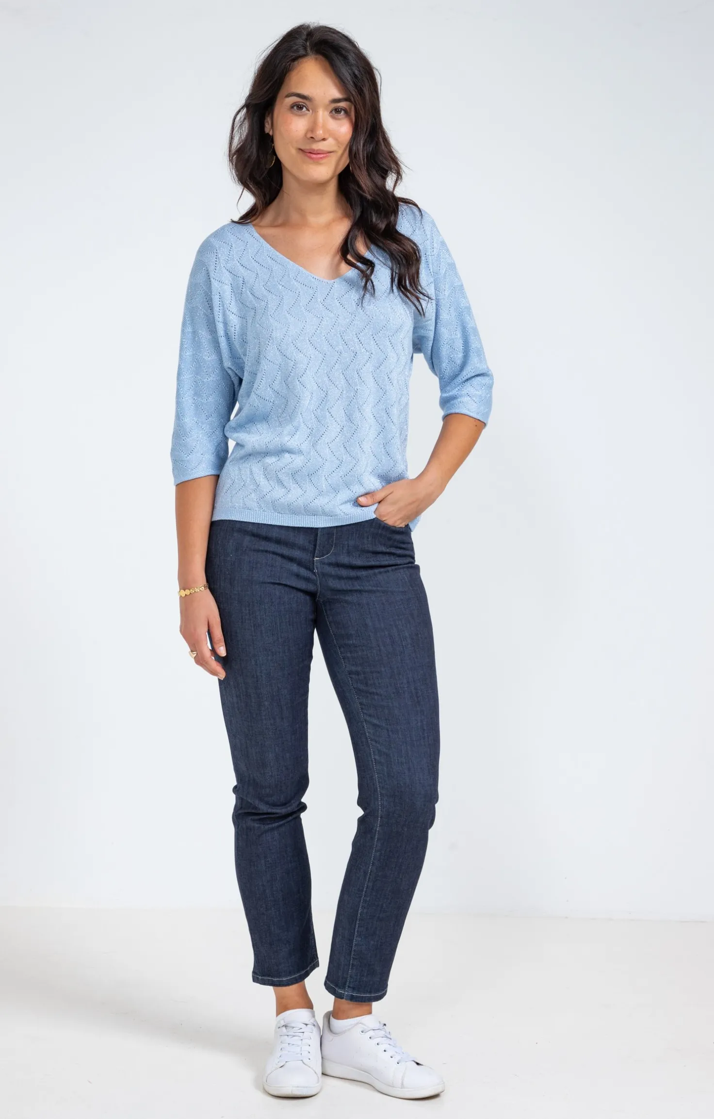 Pull maille brillante -