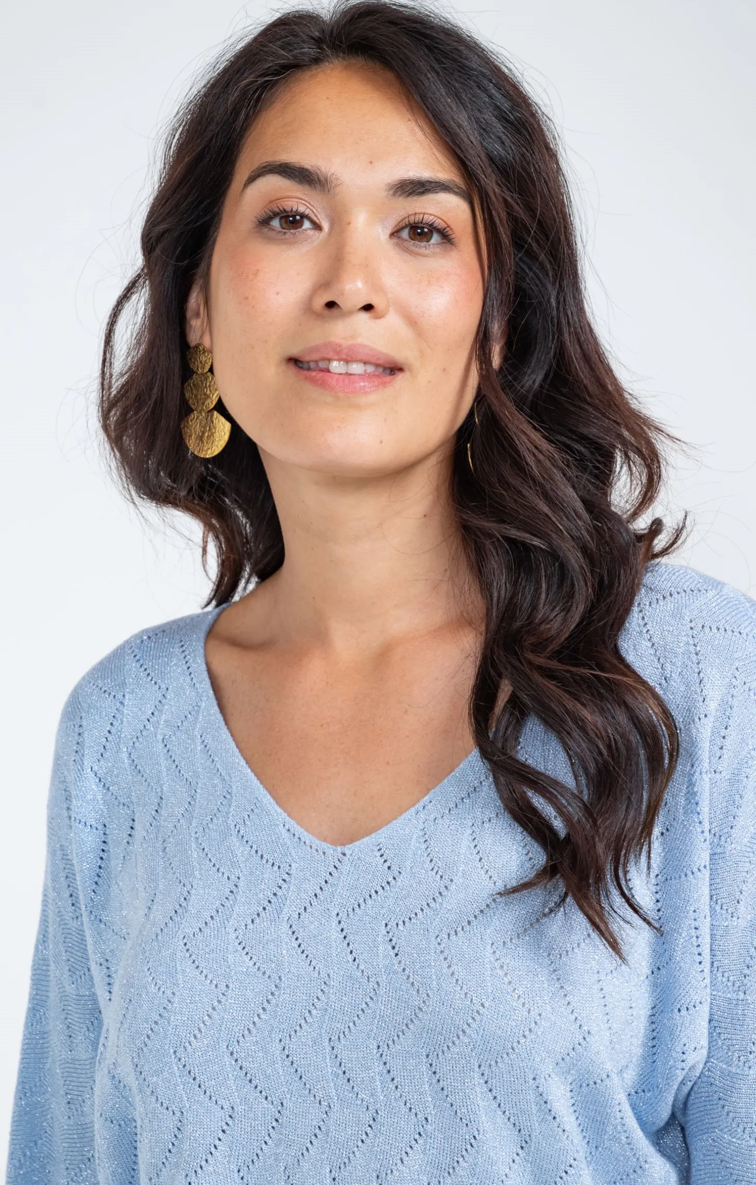 Pull maille brillante -