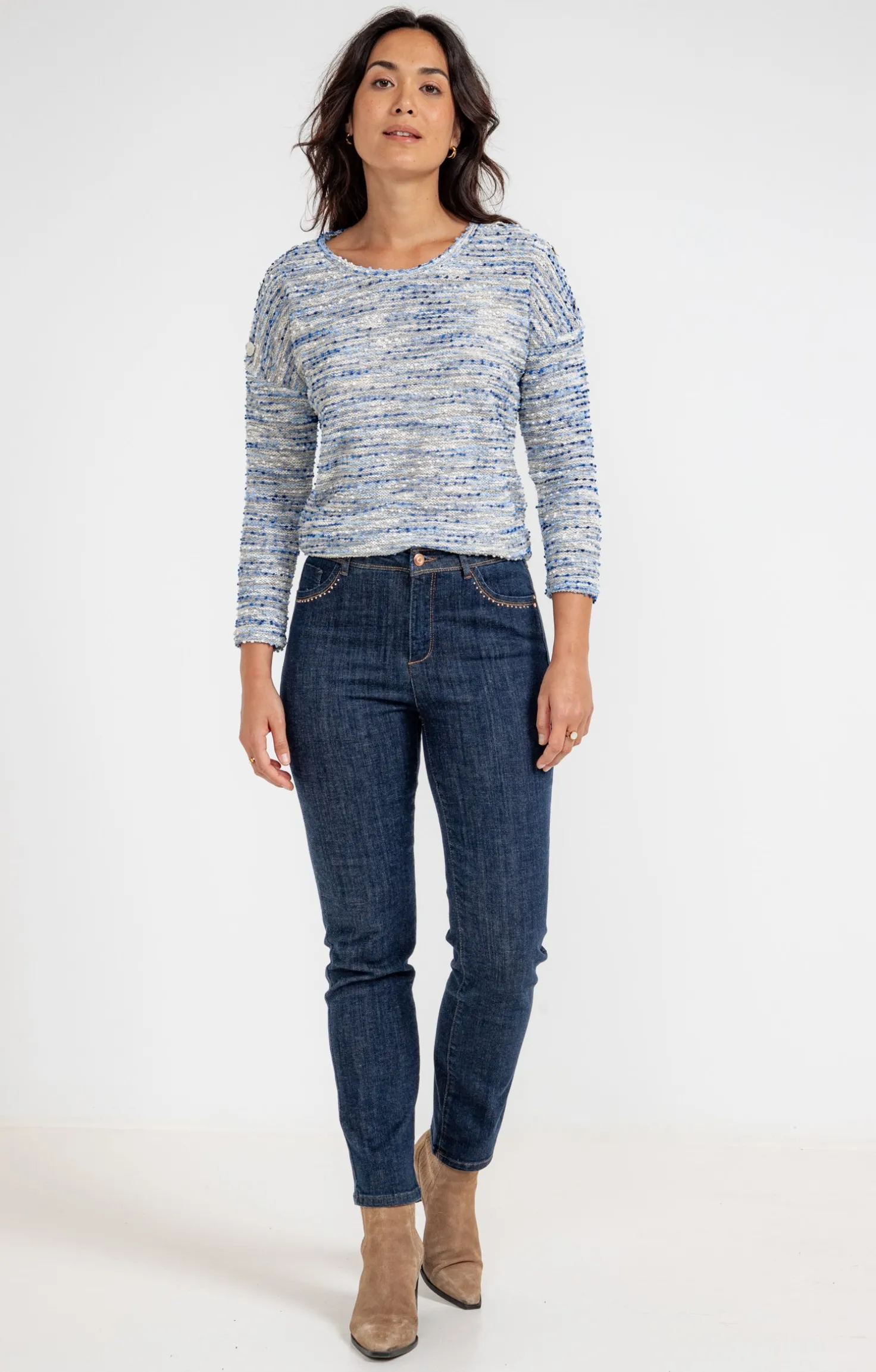 Pull maille popcorn -