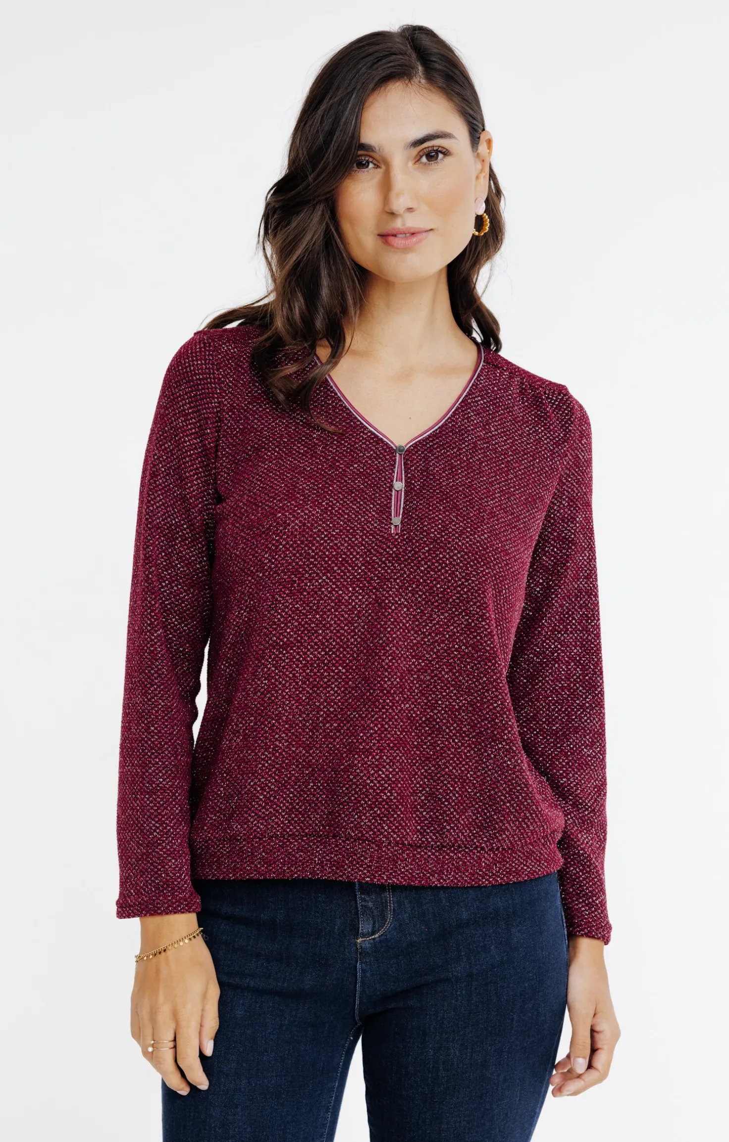 PULL MATIERE BRILLANTE -
