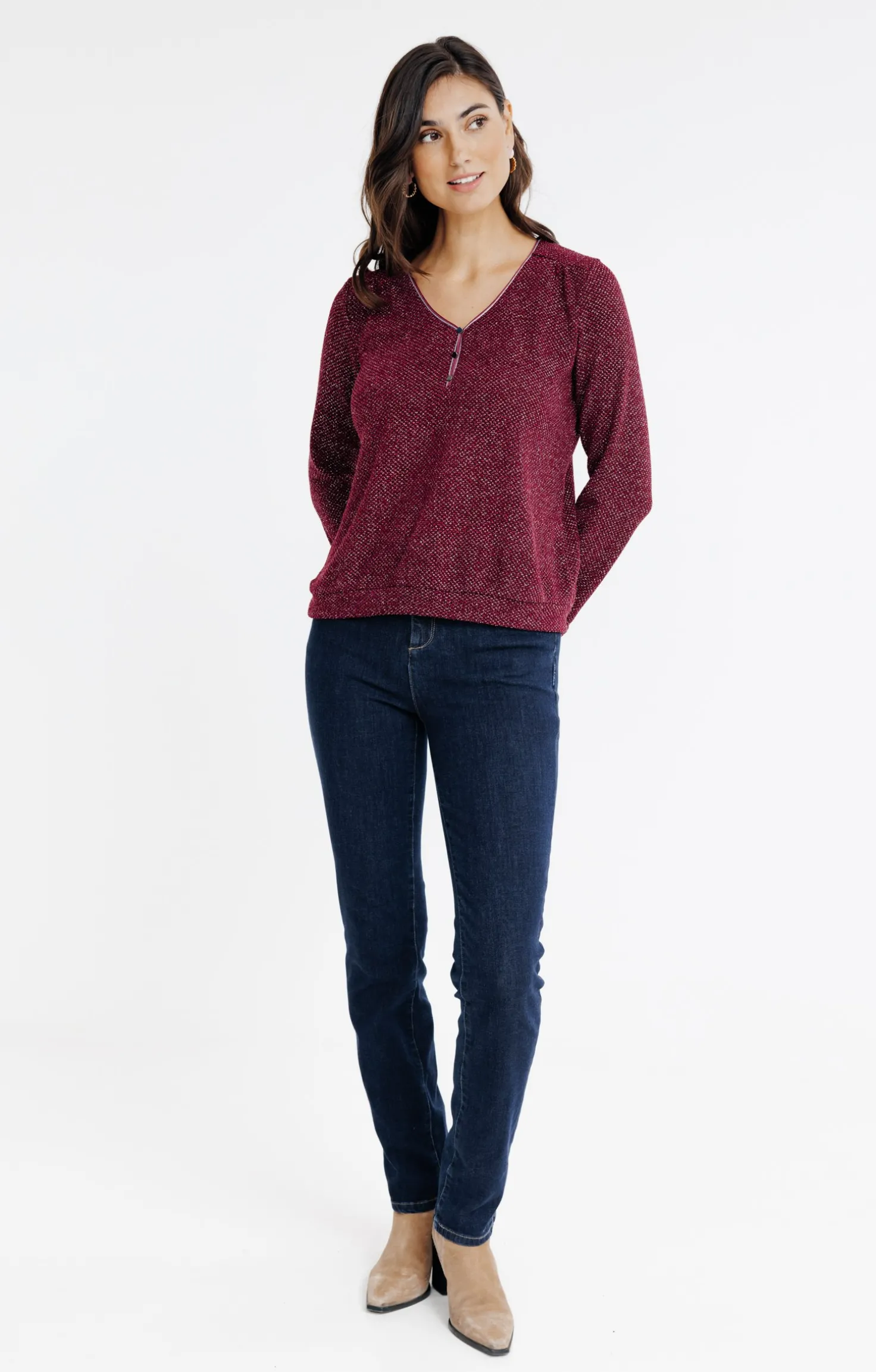 PULL MATIERE BRILLANTE -