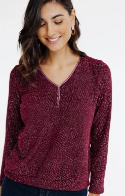 PULL MATIERE BRILLANTE -