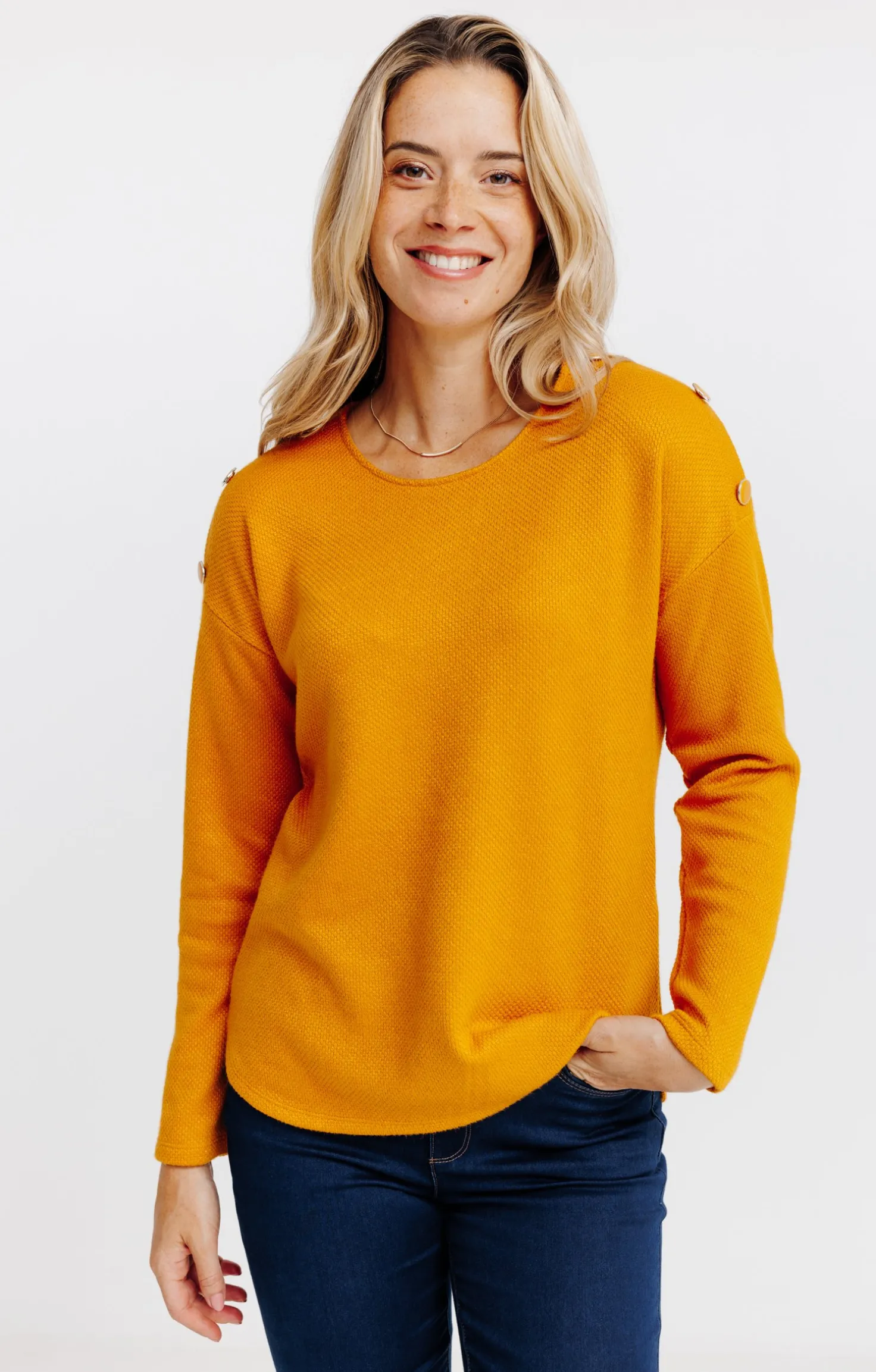 Pull matière brillante -