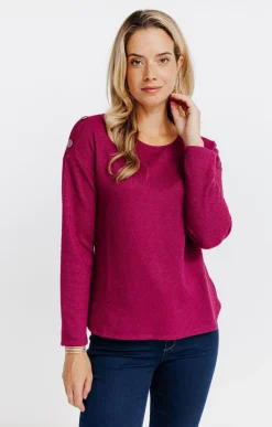 Pull matière brillante -