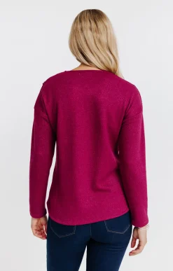 Pull matière brillante -