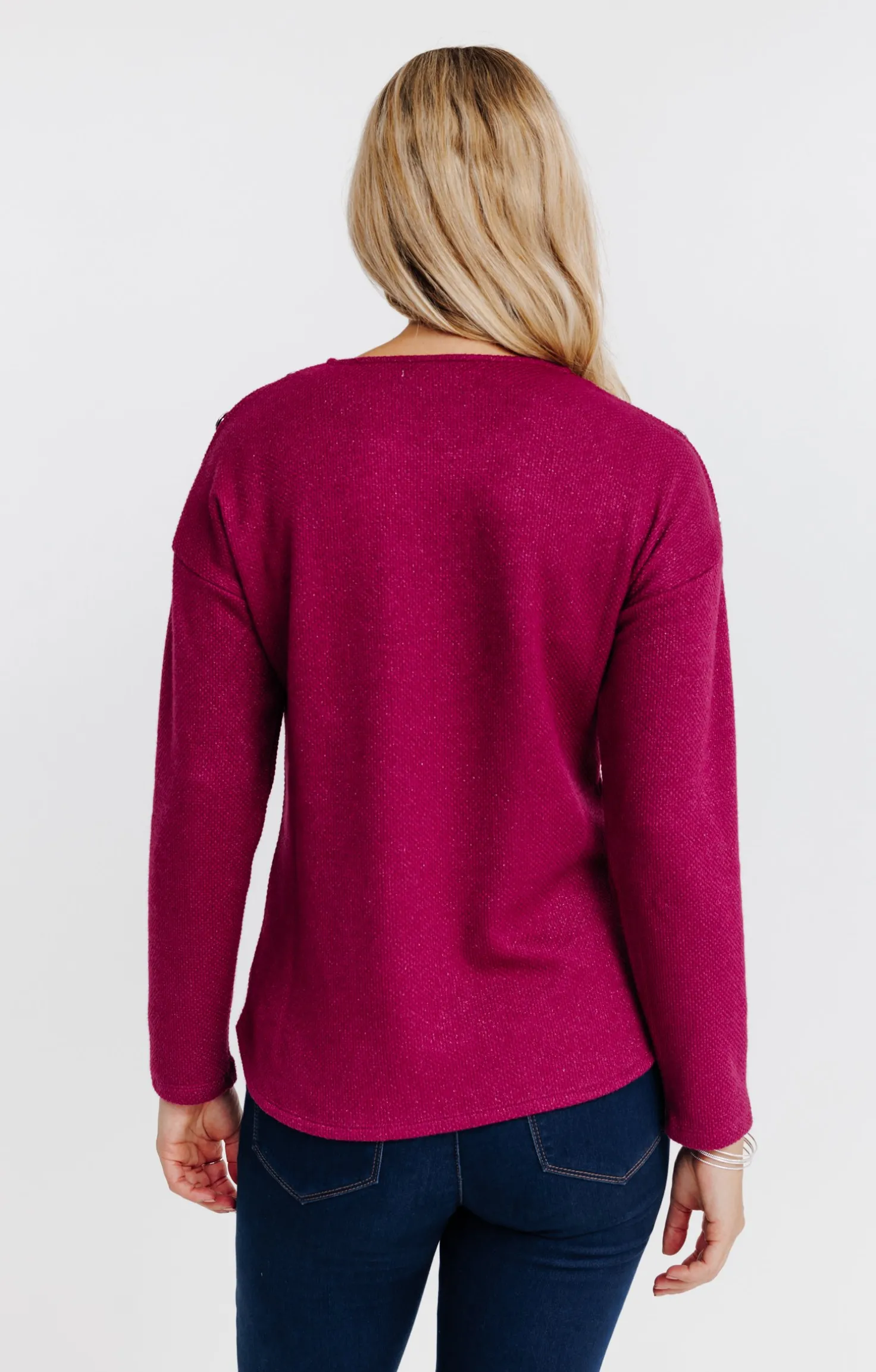 Pull matière brillante -