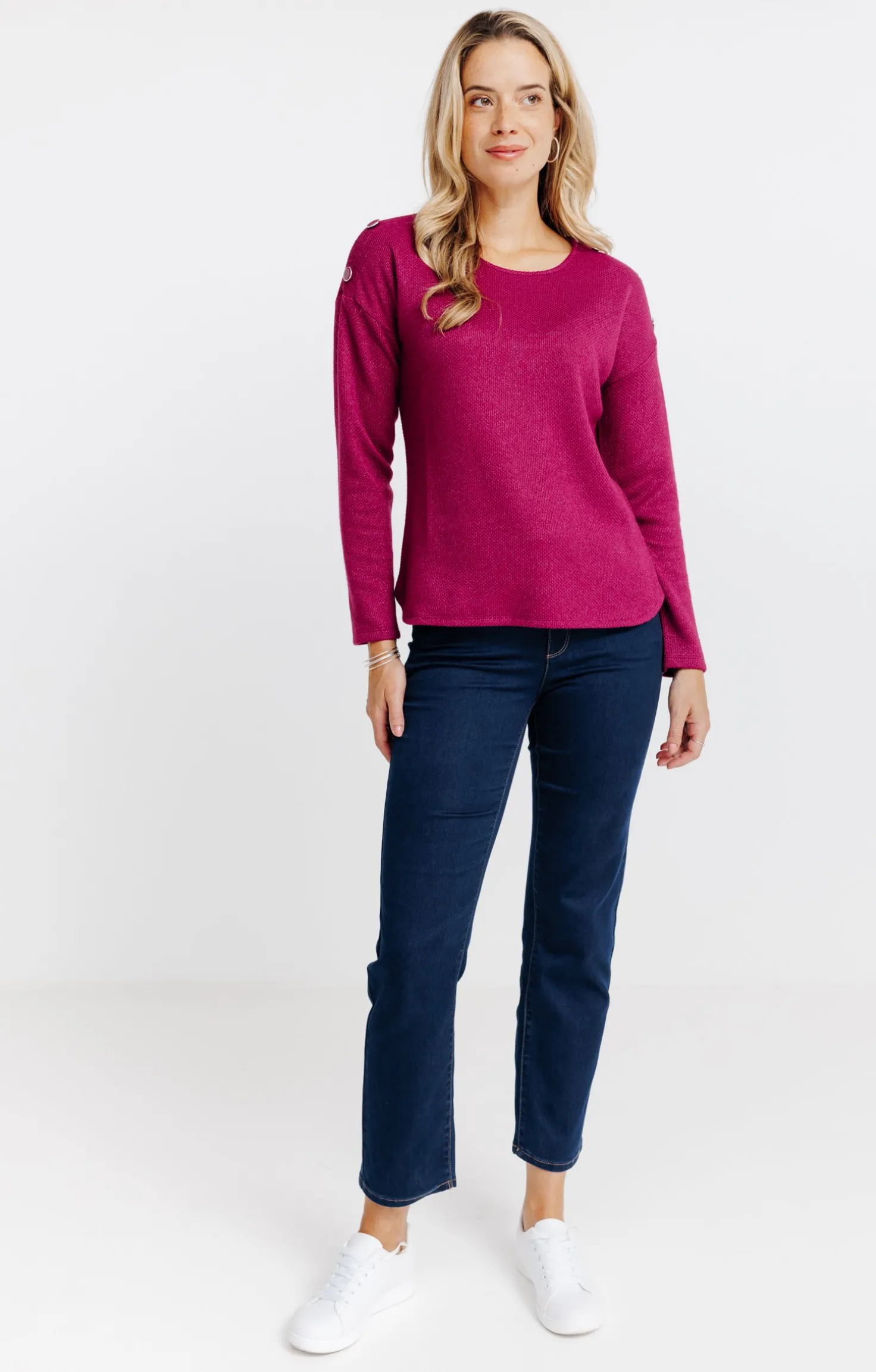 Pull matière brillante -