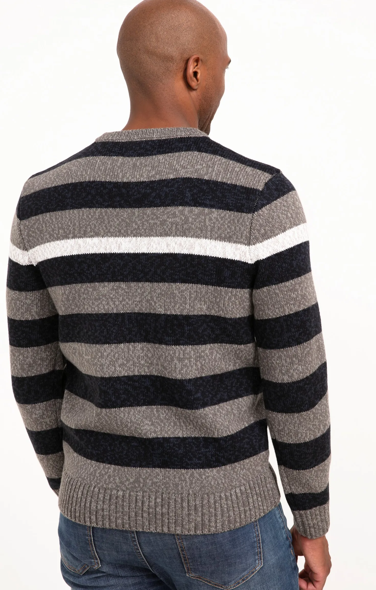 Pull rayé all over -