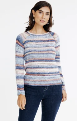 Pull rayé multicolore -