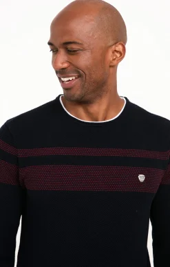 Pull rayure placée -