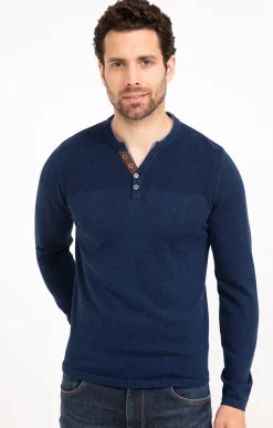 Pull uni col tunisien -