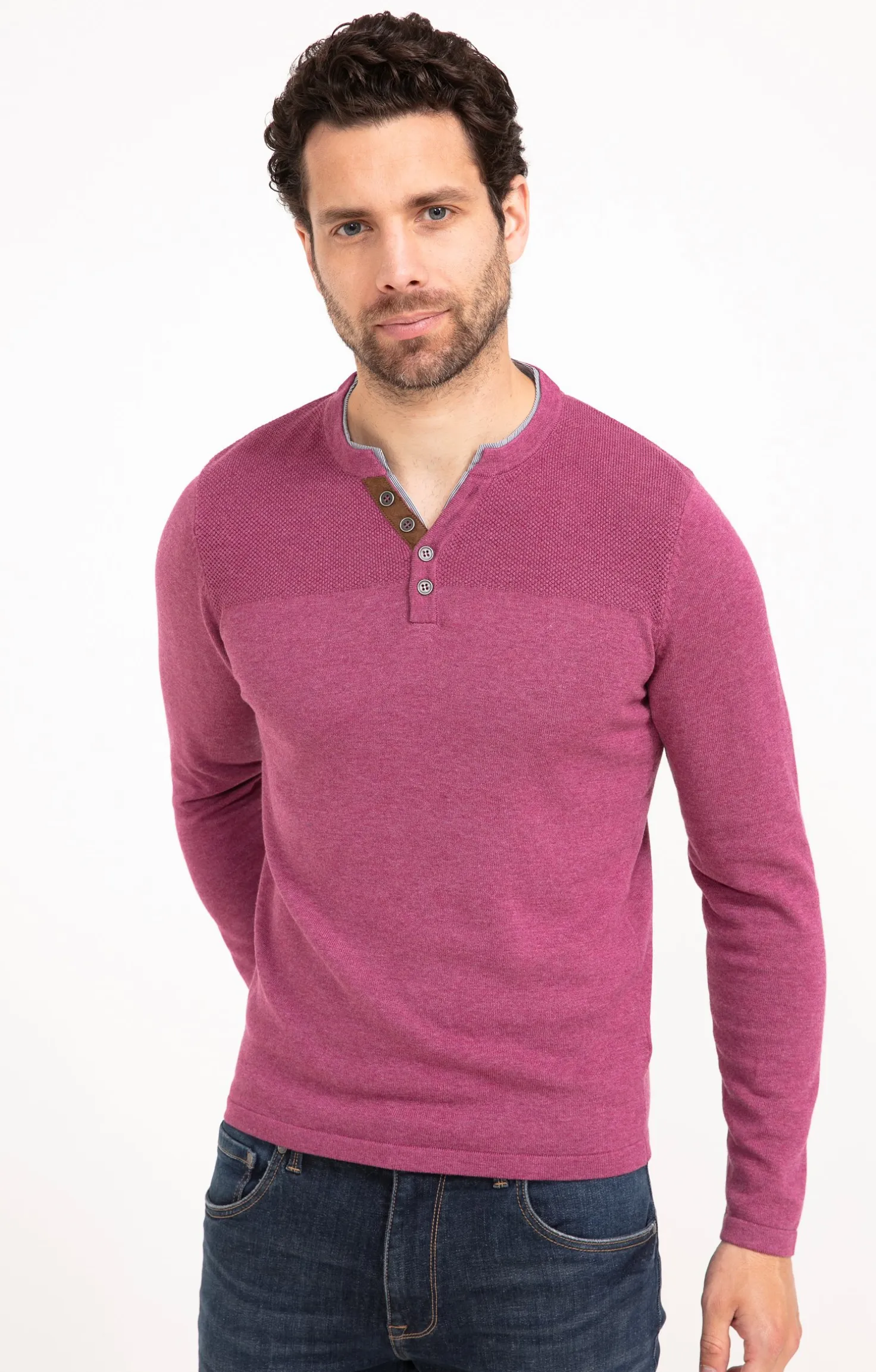 Pull uni col tunisien -