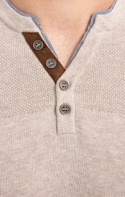 Pull uni col tunisien -