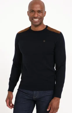 Pull uni empiècement suèdine -