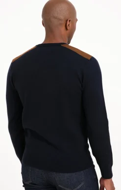 Pull uni empiècement suèdine -
