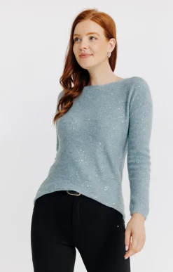Pull uni paillettes -