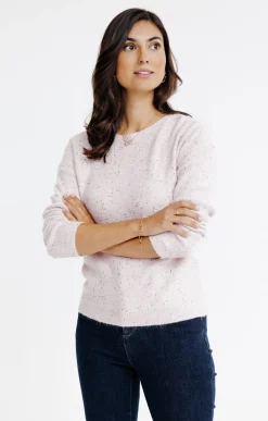 Pull uni paillettes -