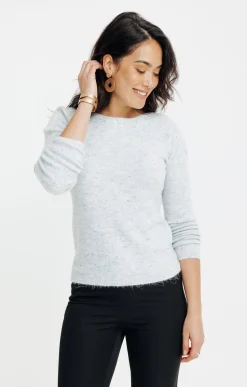 Pull uni paillettes -