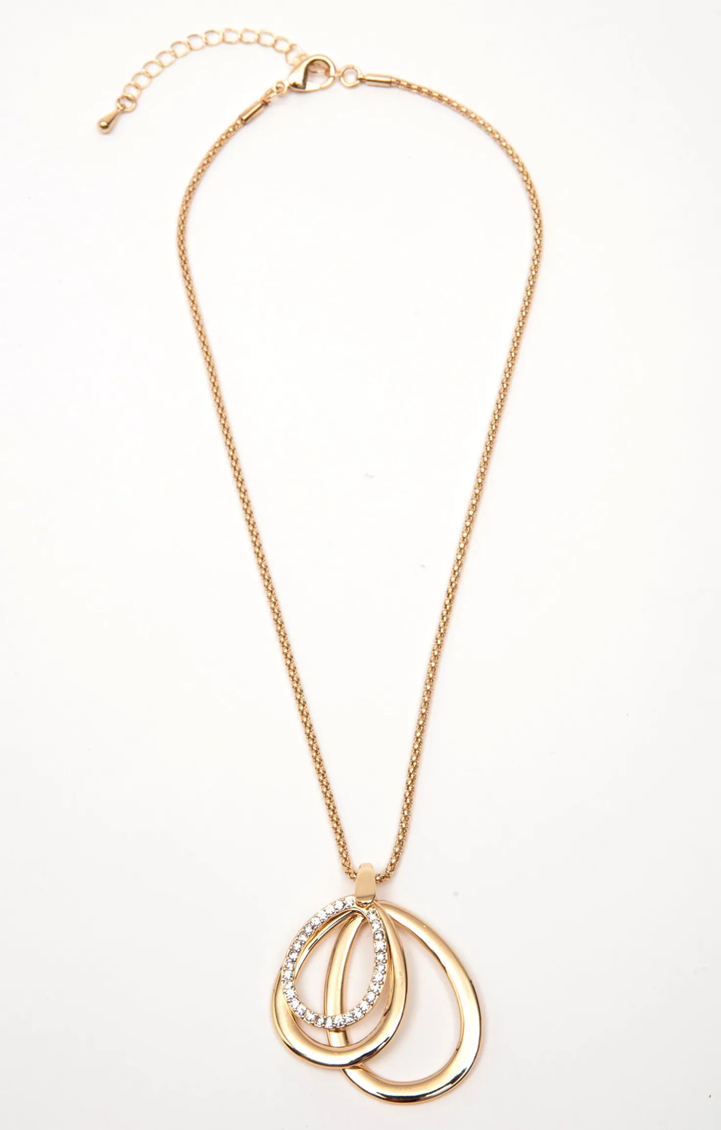 Ras de cou pendentif 3 anneaux -