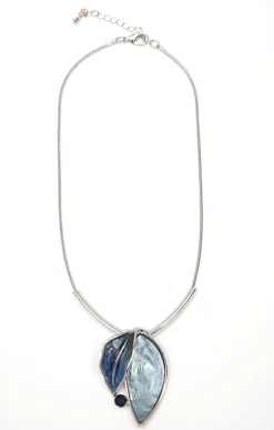 Ras de cou pendentif feuille -