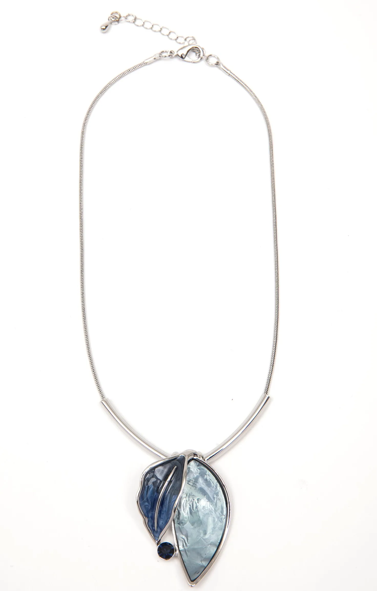 Ras de cou pendentif feuille -