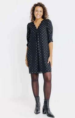 Robe décolleté festonné -