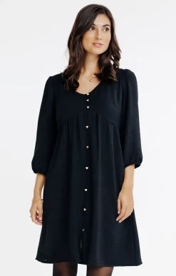 Robe doublée avec boutons coeur -
