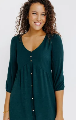 Robe doublée avec boutons coeur -