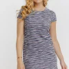 ROBE DROITE EN MAILLE TWEED -