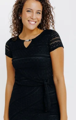 Robe en maille dentelle -