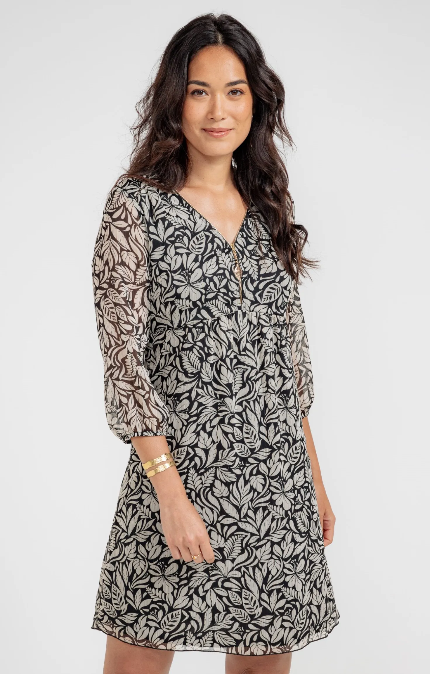Robe élastiquée dos -