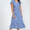 Robe longue en crépon viscose écovero -