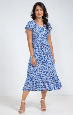 Robe longue en crépon viscose écovero -