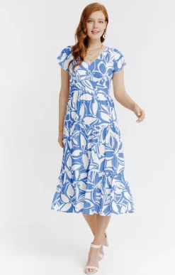 ROBE LONGUE IMPRIMEE DOUBLEE COTON -