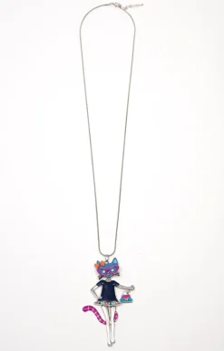 Sautoir pendentif chat -