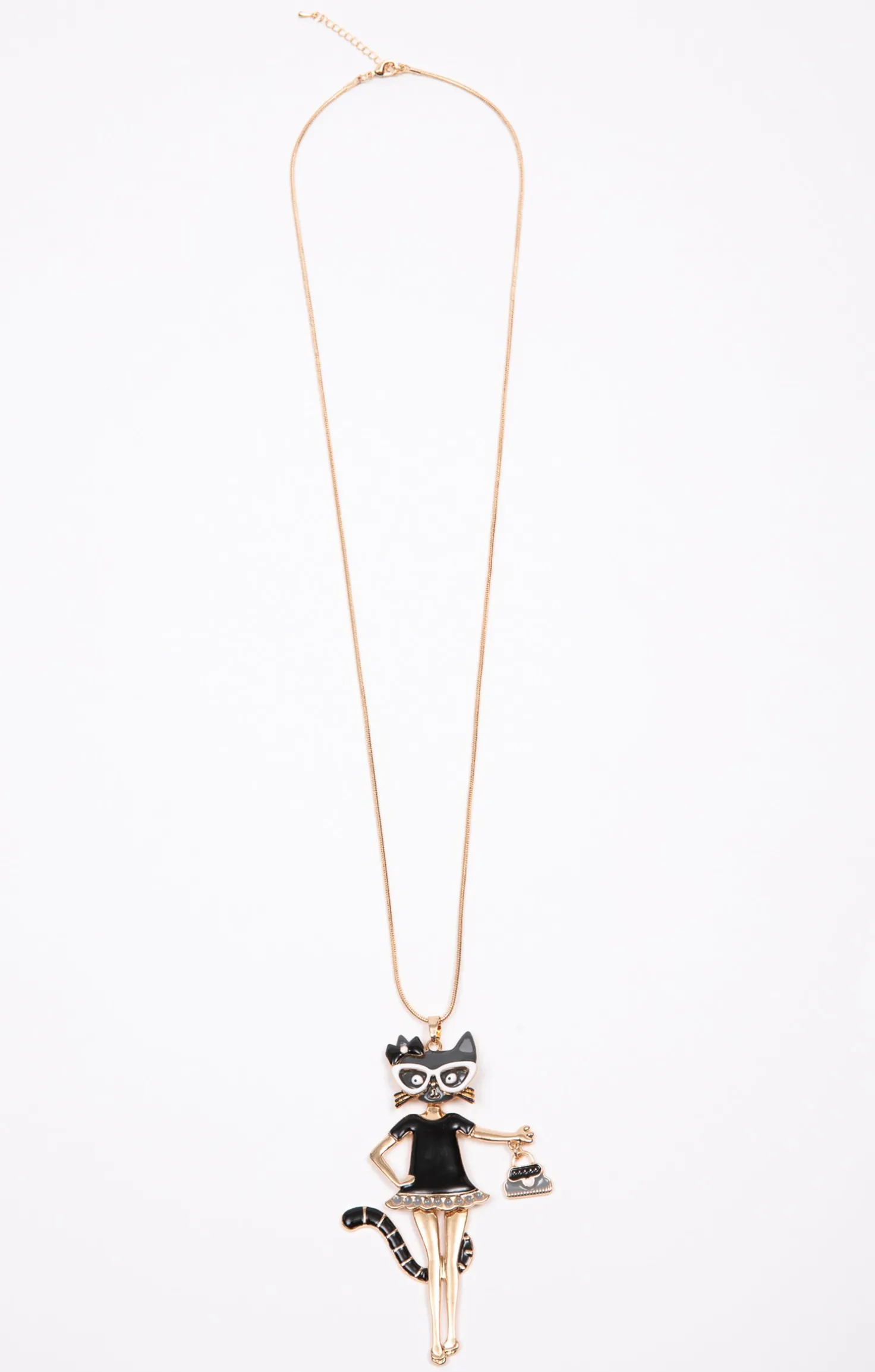 Sautoir pendentif chat -