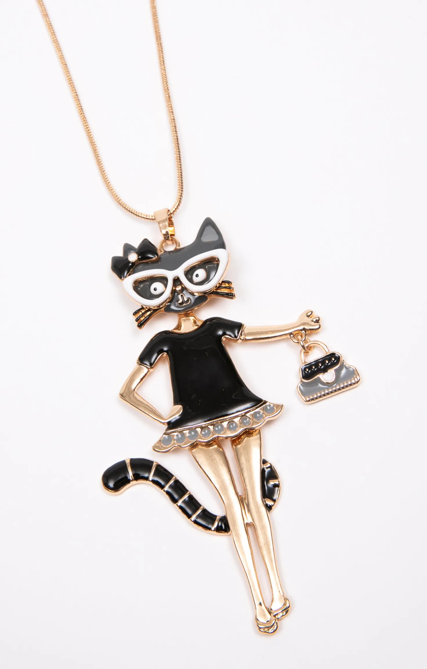 Sautoir pendentif chat -