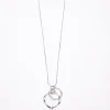Sautoir pendentif double cercle -