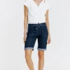 Short coupe jogging en denim brut -