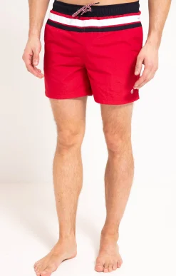 Short de bain rouge court -