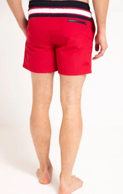 Short de bain rouge court -