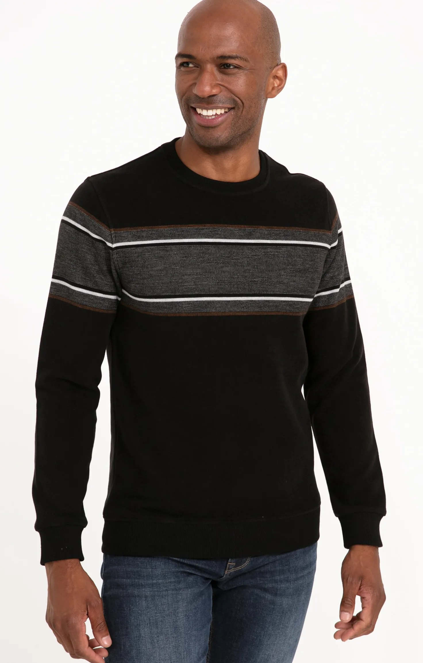 Sweat manches longues Raye Front -
