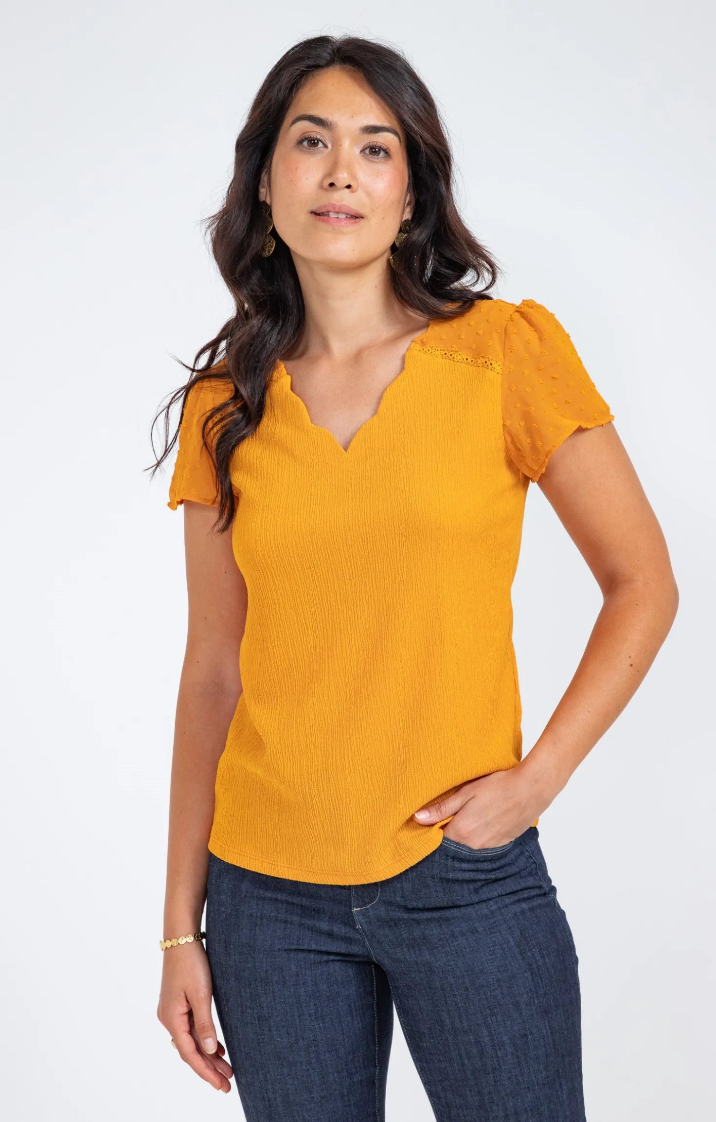 Tee-shirt bimatière -