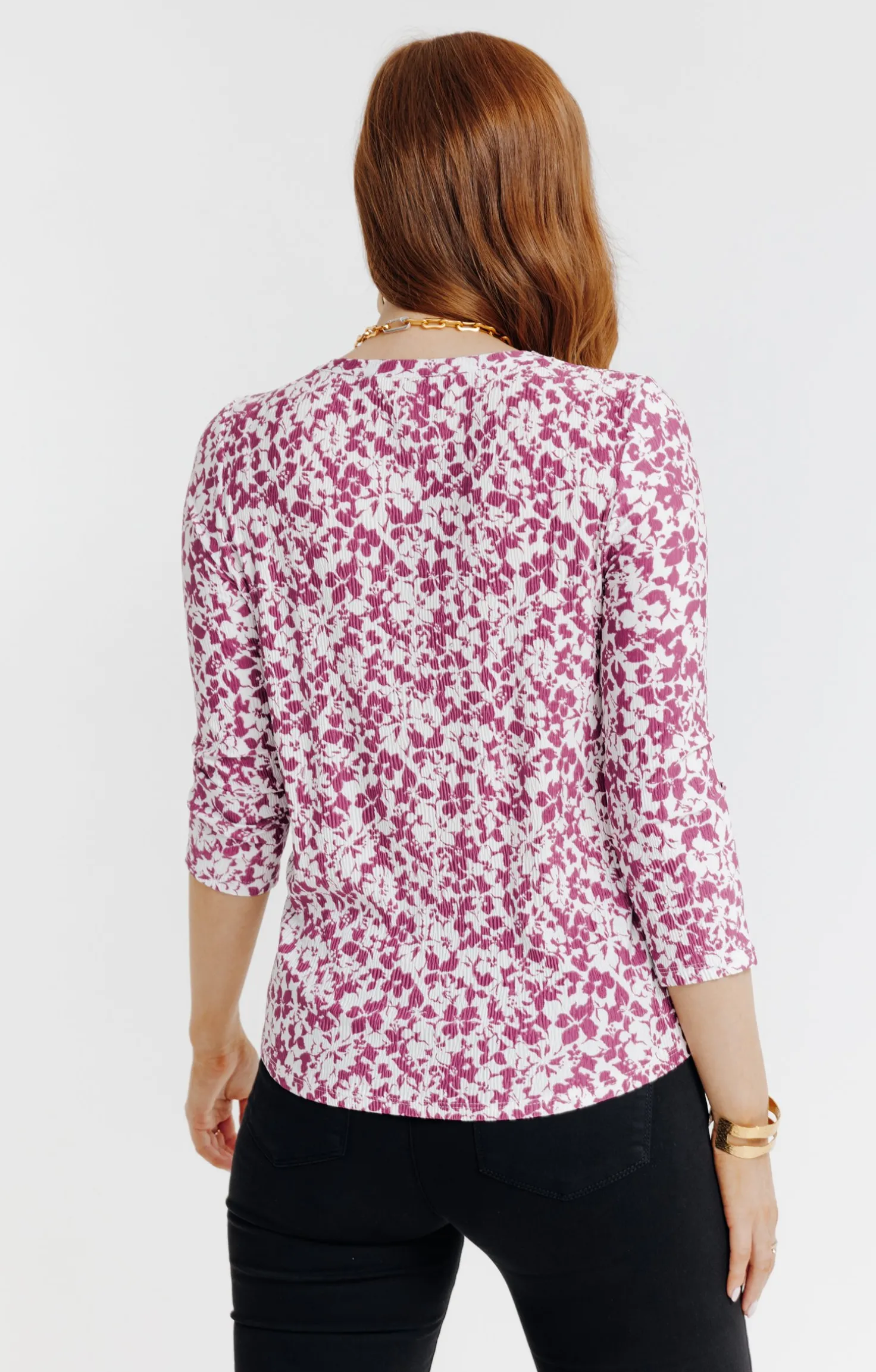 Tee-shirt col V imprimé -